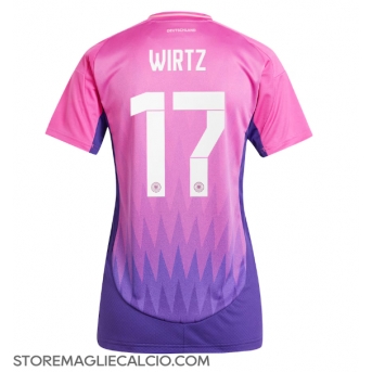 Germania Florian Wirtz #17 Maglia Gara Trasferta Repliche Europei 2024 Donna